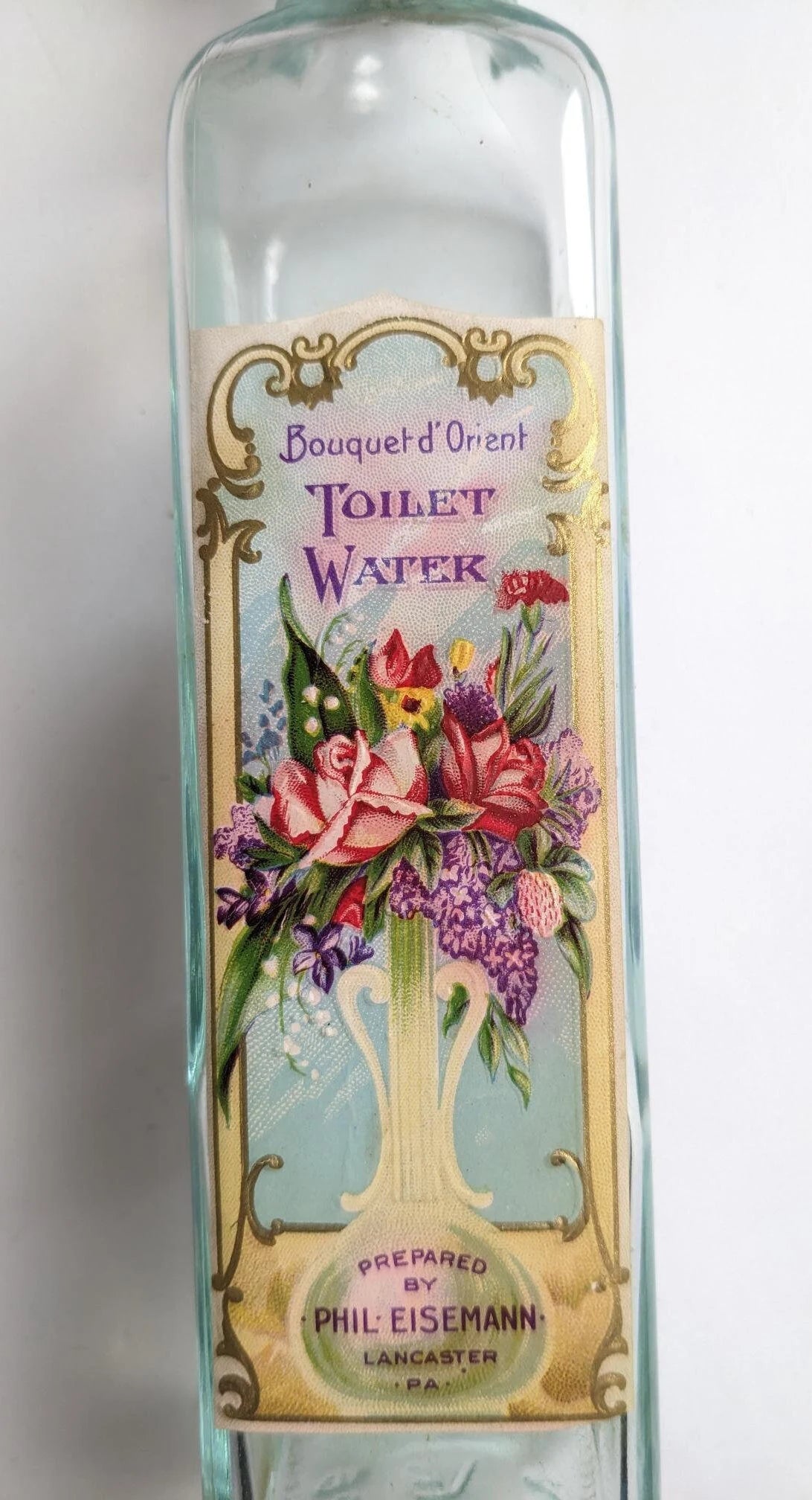 Vintage Antique Style Bottles - Hair Culture, Toilet Water and Waving Liquid Labels