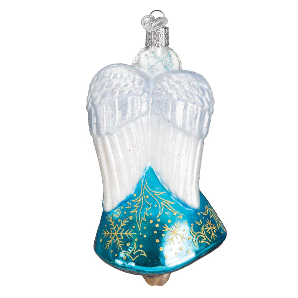 Old World Christmas Snowflake Angel Blown Glass Tree Ornament