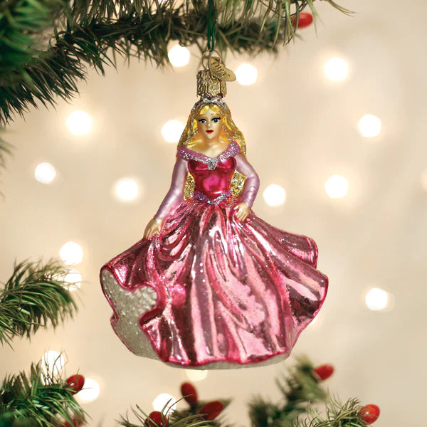 Princess In Pink Dress - Blown Glass Tree Ornament by Old World Christmas