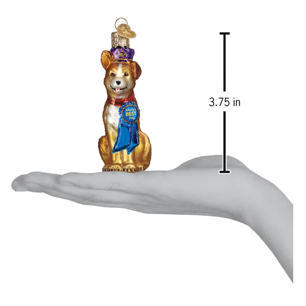 World's Best Dog Blown Glass Tree Ornament by Old World Christmas