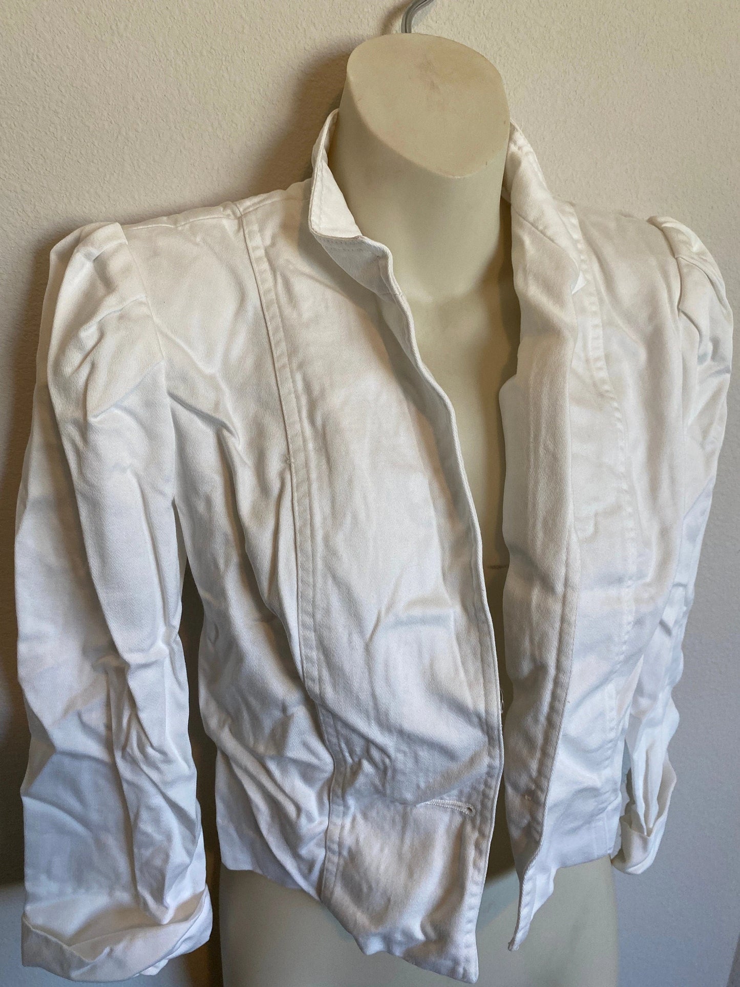 Womans Vintage Fashionable White Blazer