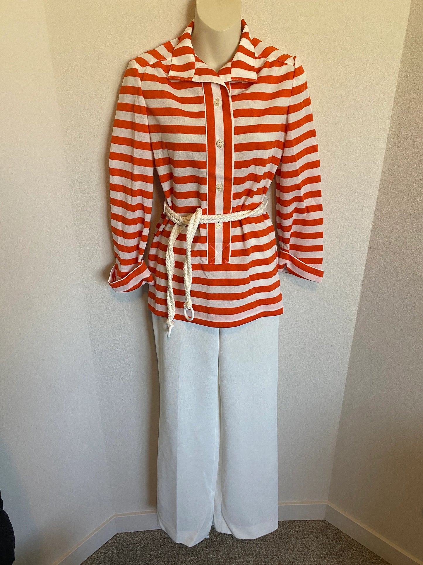 Vintage Women's Clothing Blouse, Belt, and Trousers