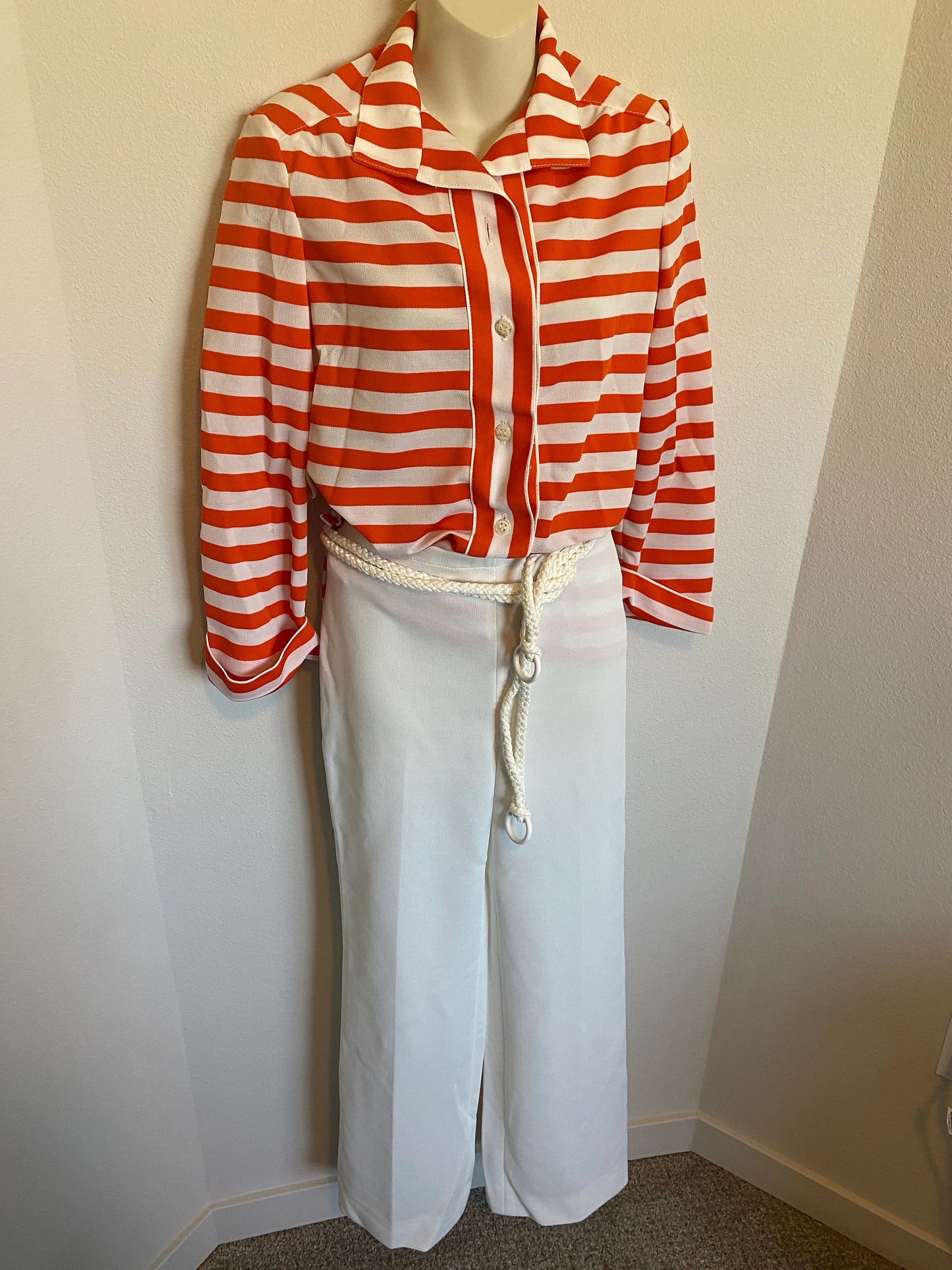 Vintage Women's Clothing Blouse, Belt, and Trousers
