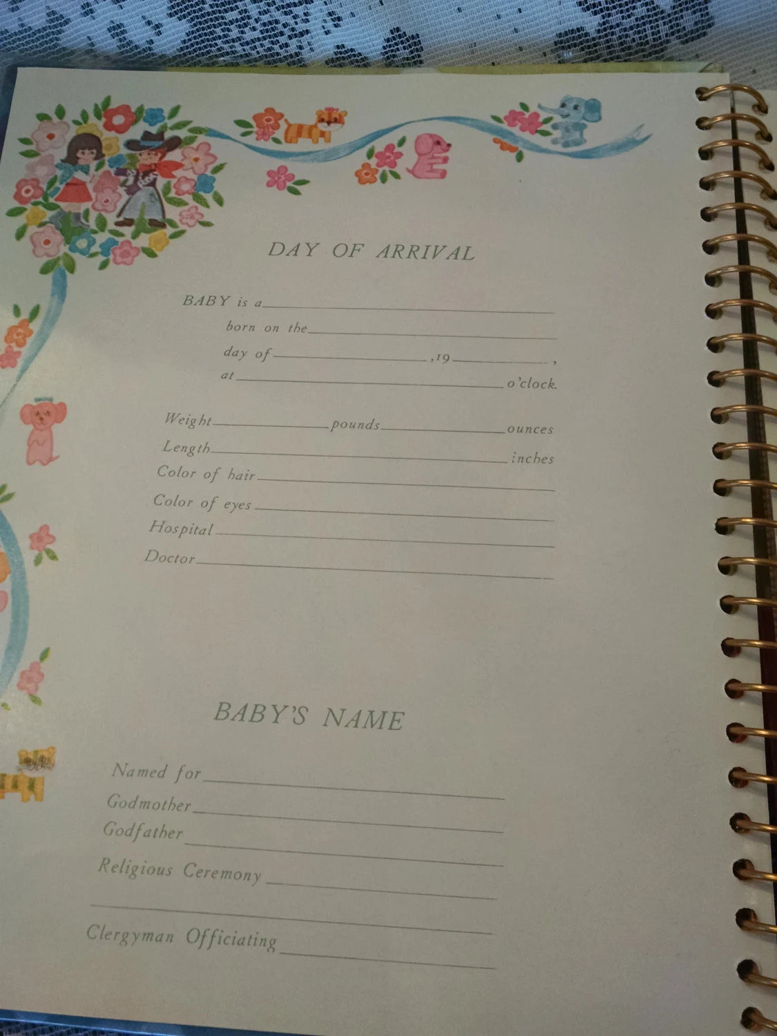 1960's Vintage Baby Photo Album and Baby Book