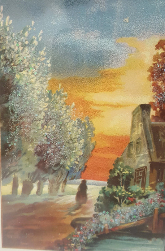 1930's Vintage Framed Homestead Postcard