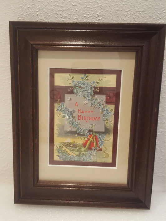 1907 Vintage Framed Birthday Postcard
