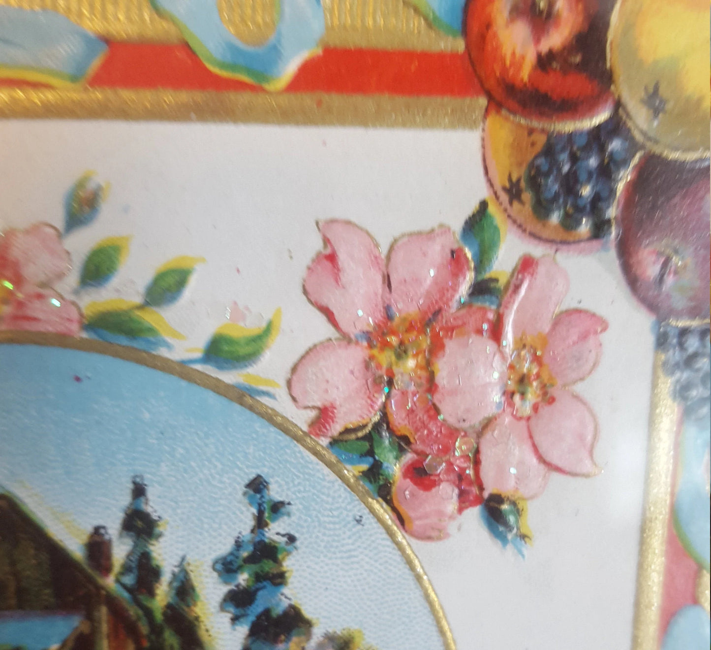 1907 Vintage Framed Thanksgiving Greetings Card