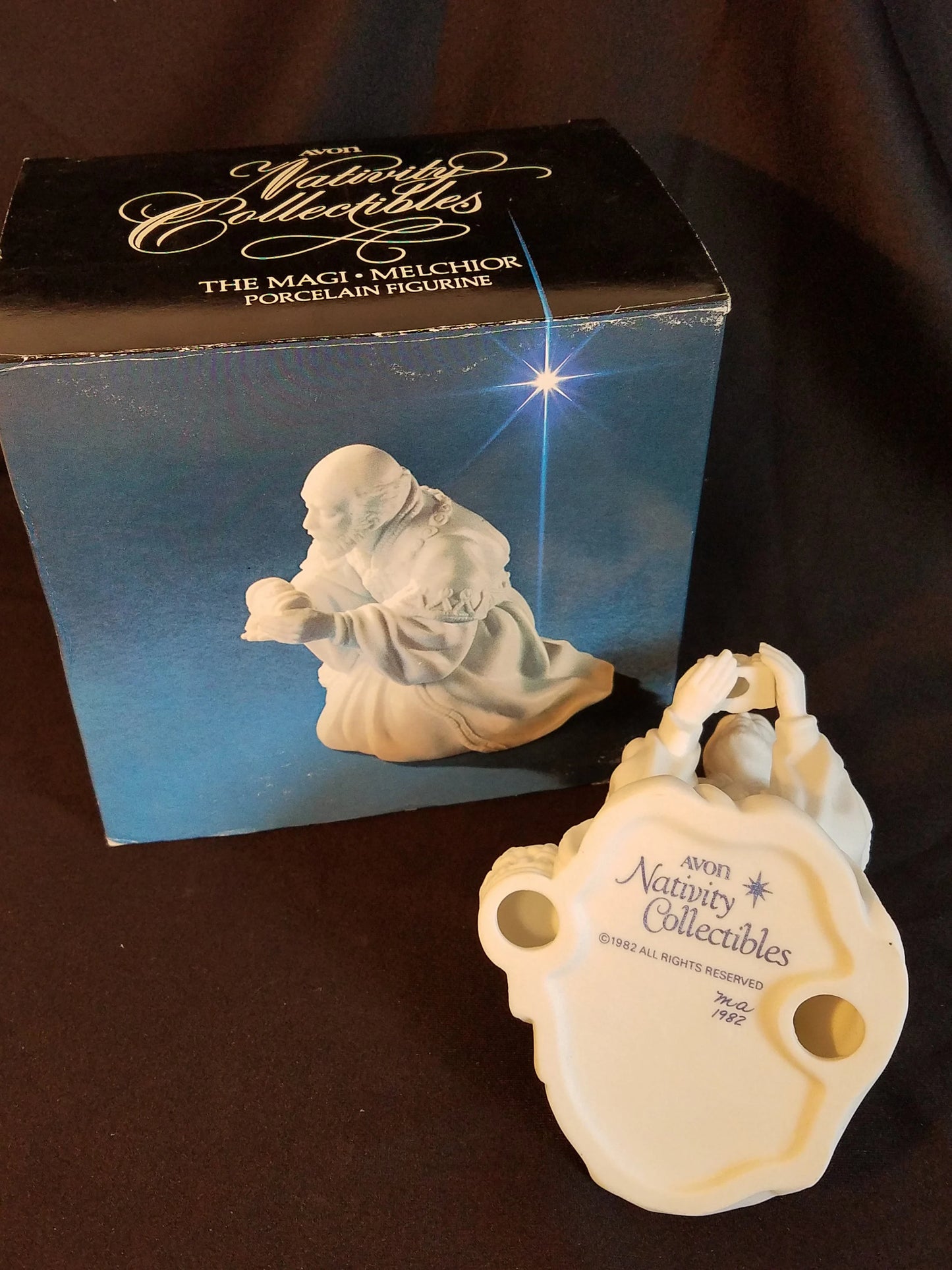 Avon 1980s Nativity Porcelain Figurine White Magi Melchior