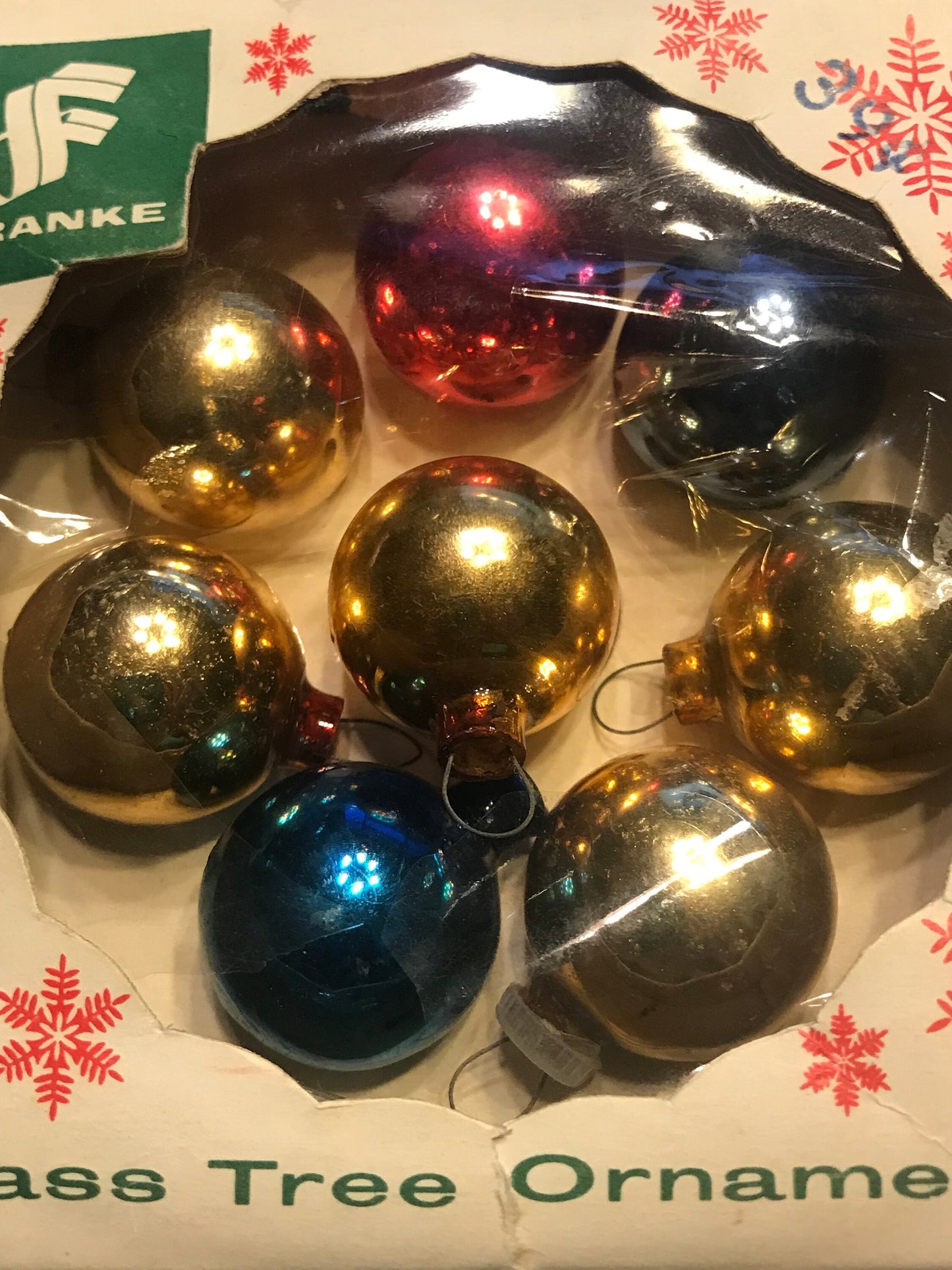 Vintage Mini Shiny Brite Christmas Ornaments