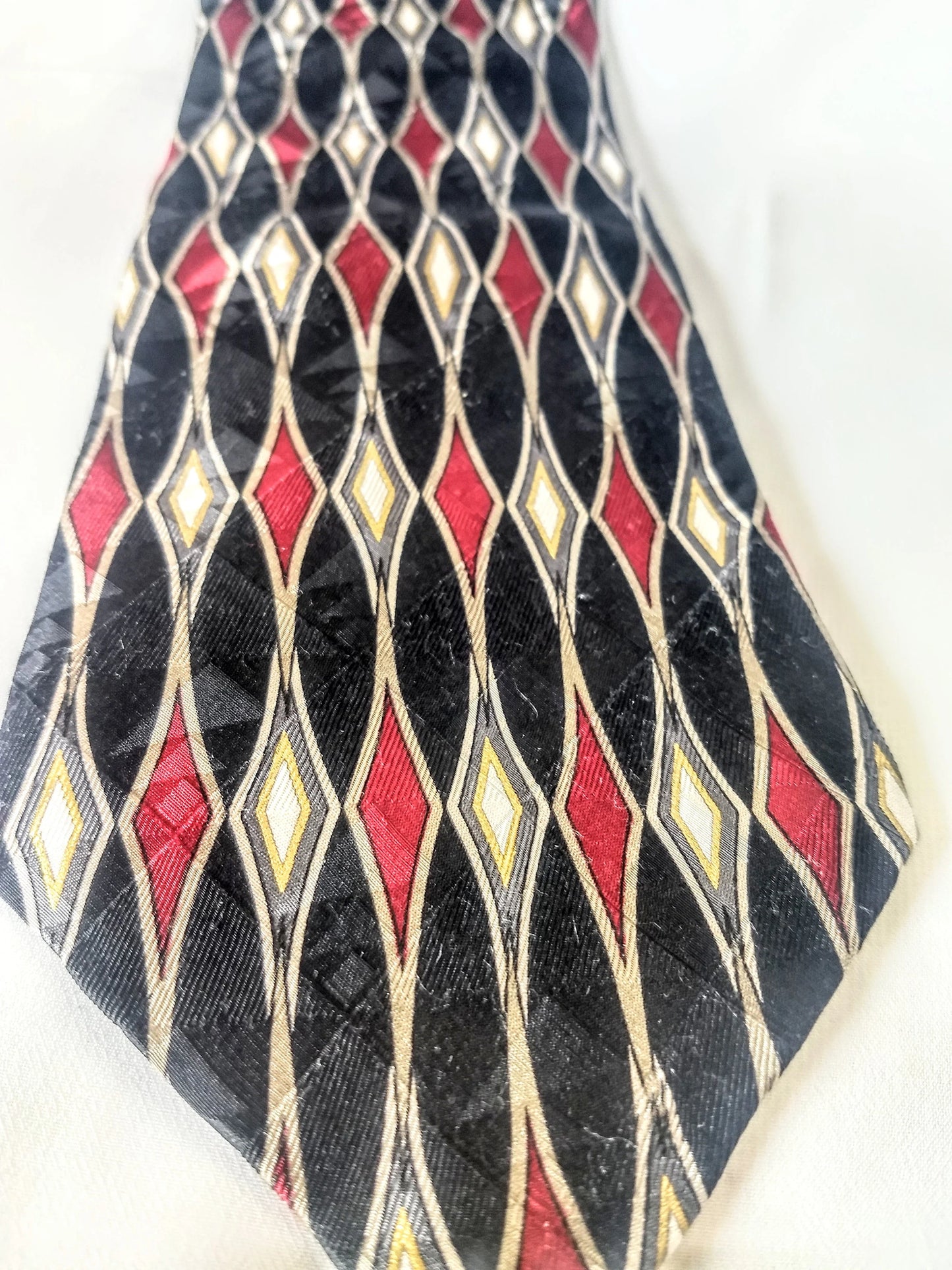 Vintage Men's Ziggurat by Mulberry Silk Tie