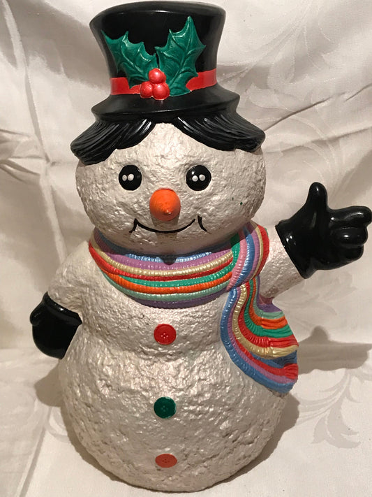 Vintage Ceramic Snowman Christmas Decor
