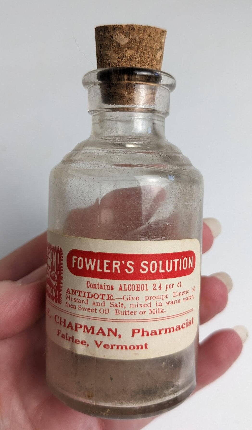 Vintage Antique Style Poison Drug Store Bottles