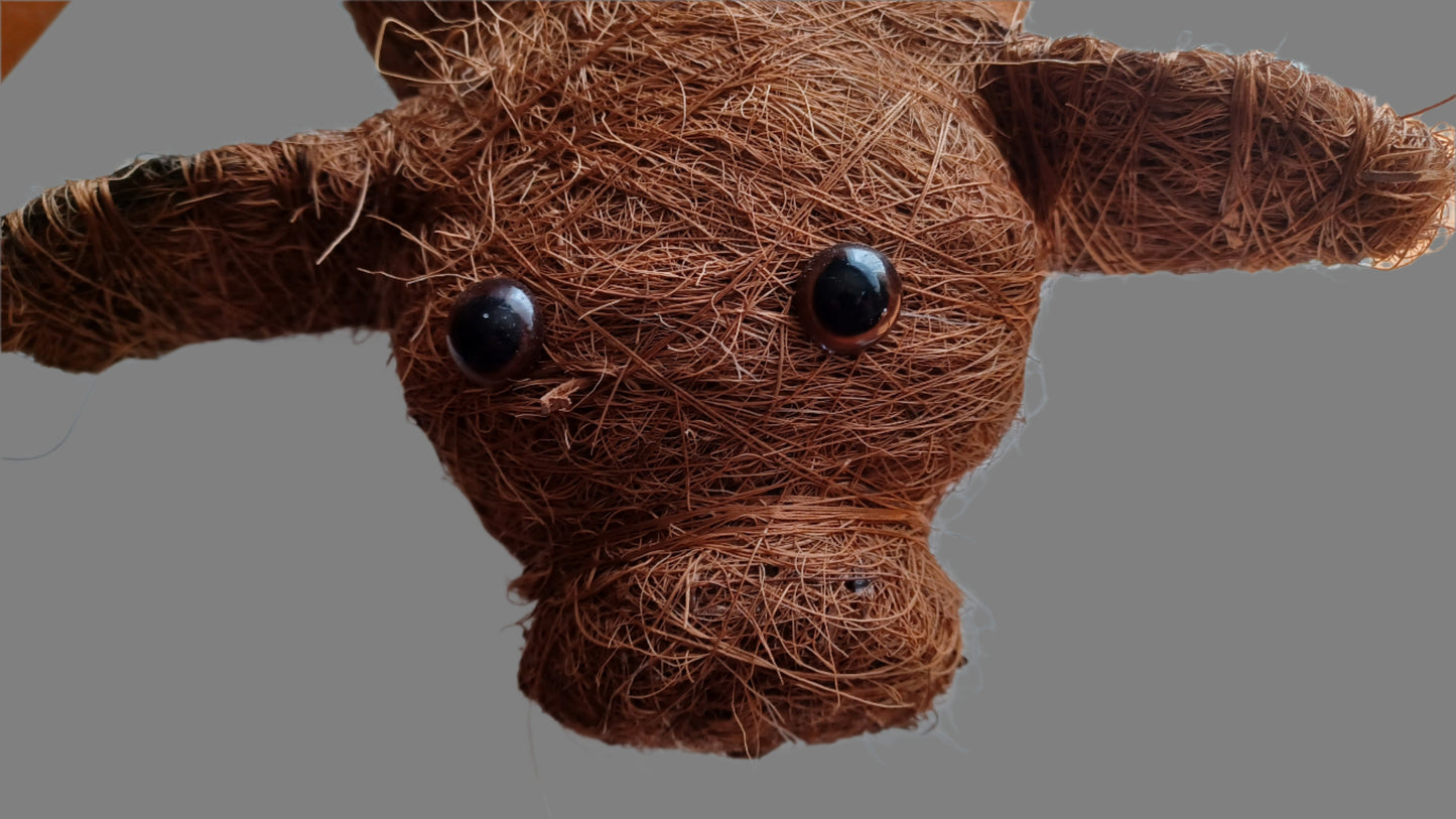 Coco Critter Pig Tabletop Planter made with Preserved Mountain Moss by Pride Garden Products™