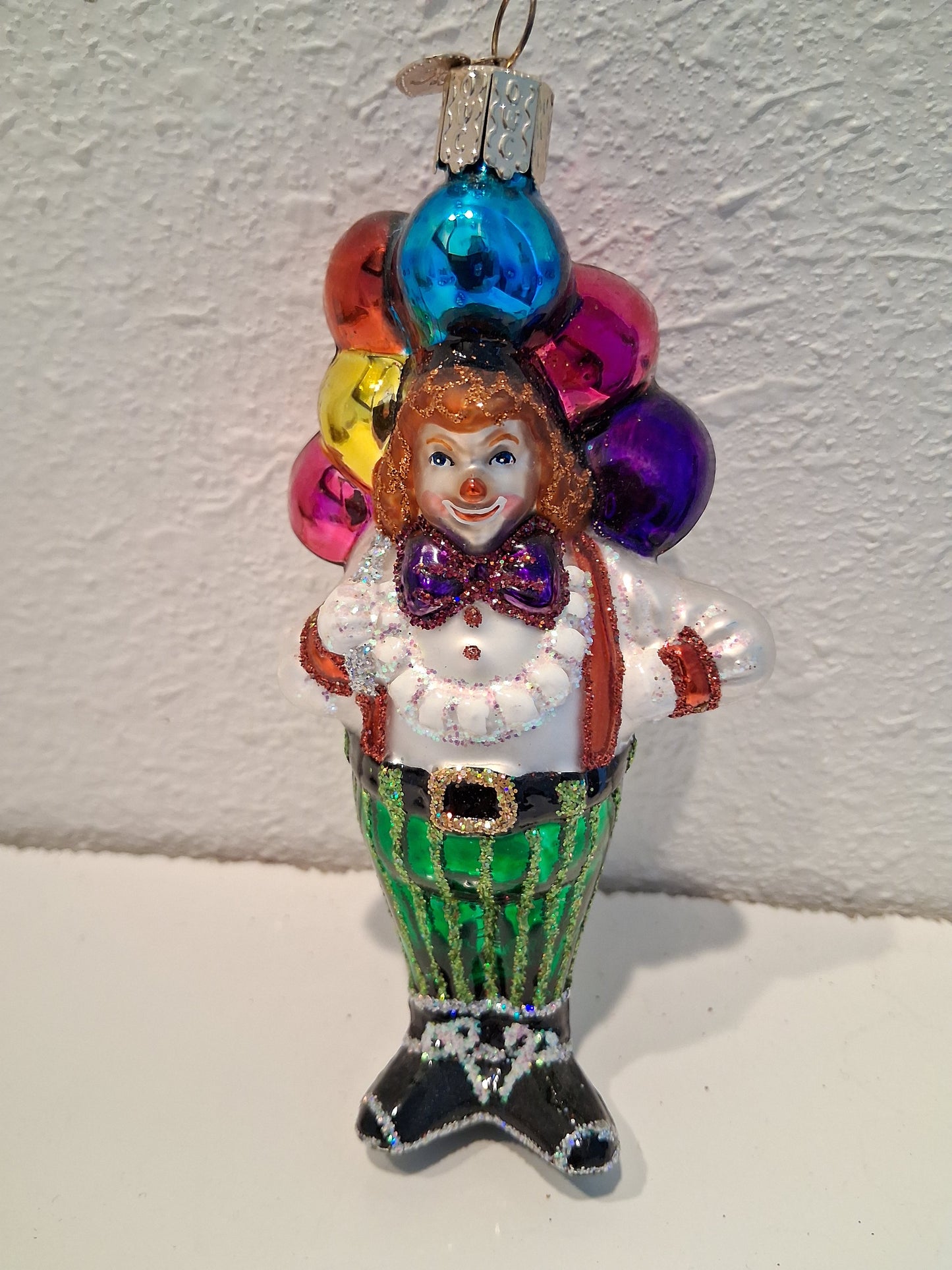 Circus Clown Blown Tree Ornament by Old World Christmas - RETIRED