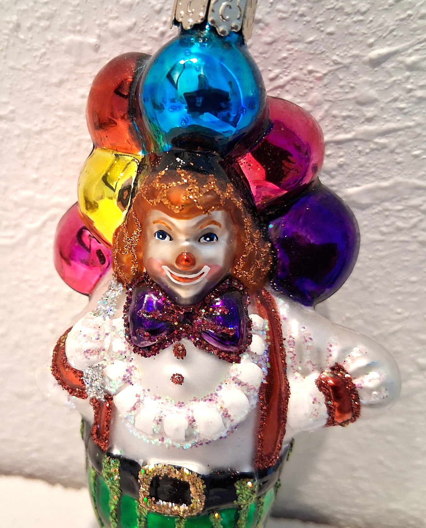 Circus Clown Blown Tree Ornament by Old World Christmas - RETIRED