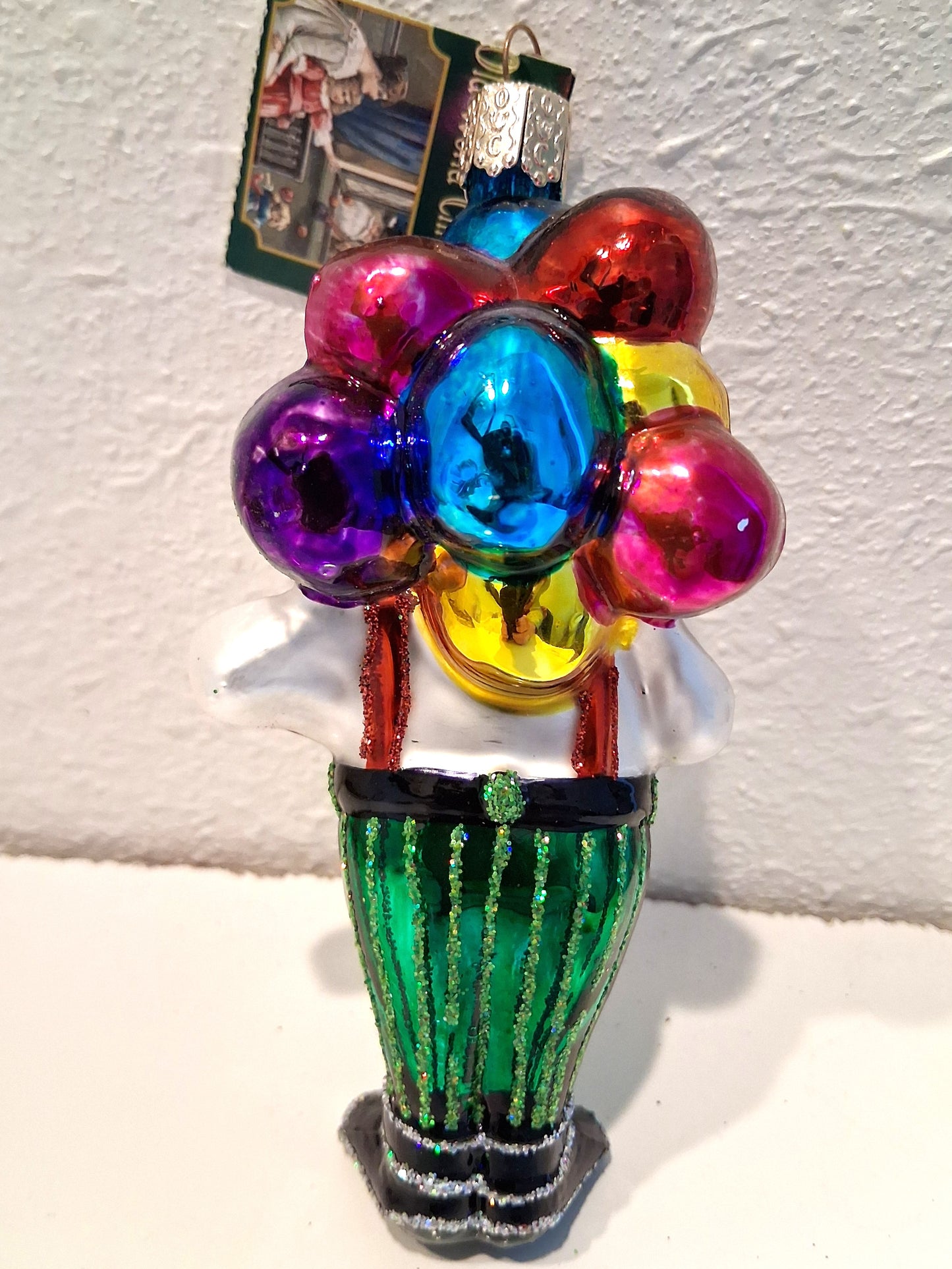 Circus Clown Blown Tree Ornament by Old World Christmas - RETIRED