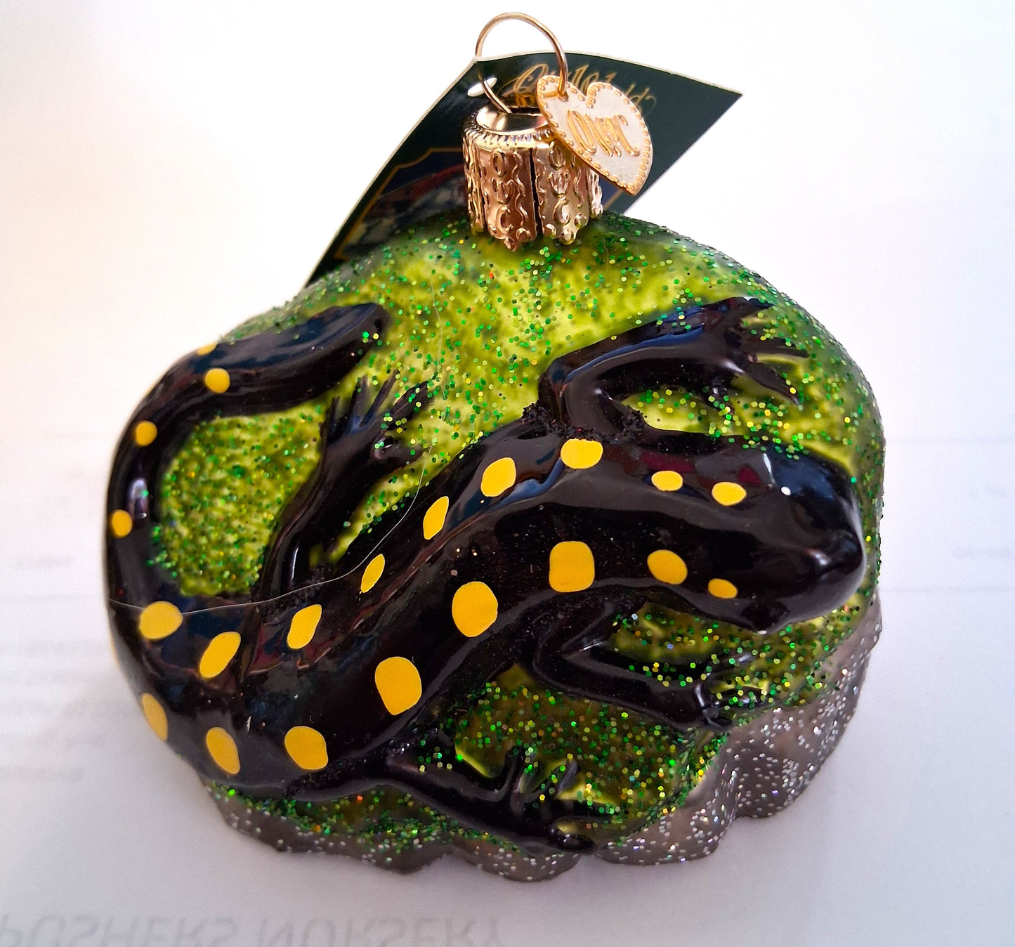 Salamander - Blown Glass Hand Painted Tree Ornament by Old World Christmas - RETIRED