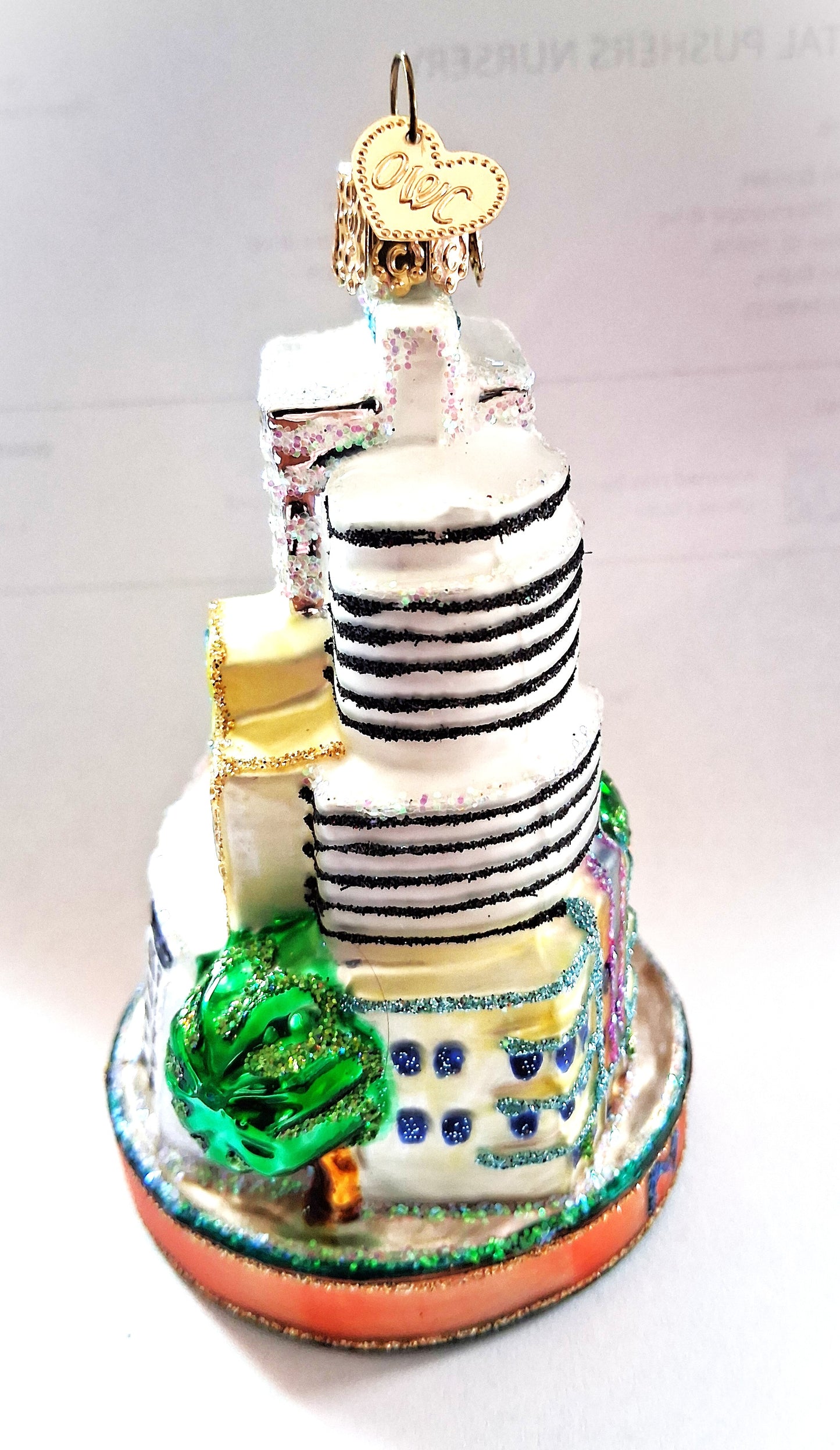 Miami Beach Florida - Blown Glass Tree Ornament by Old World Christmas Beach Collection