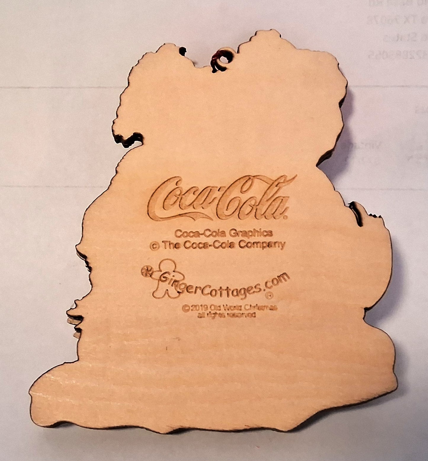 Coca Cola Travel Refreshed - Vintage-themed Wooden Tree Ornament - Ginger Cottages collection