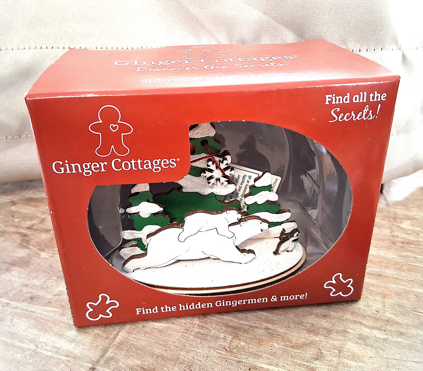 Coca Cola Polar Bear Wooden Christmas Tree Ornament by Ginger Cottages