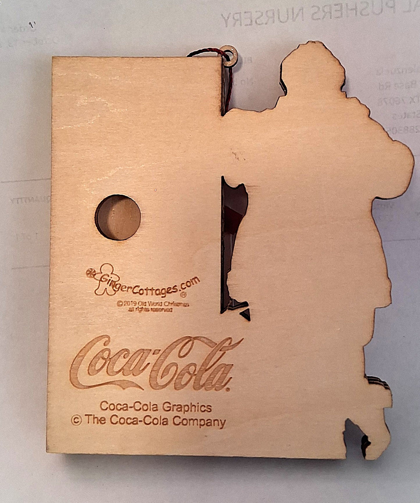 Coca Cola Santa Soda Machine Santa Christmas Tree Ornament by Ginger Cottages