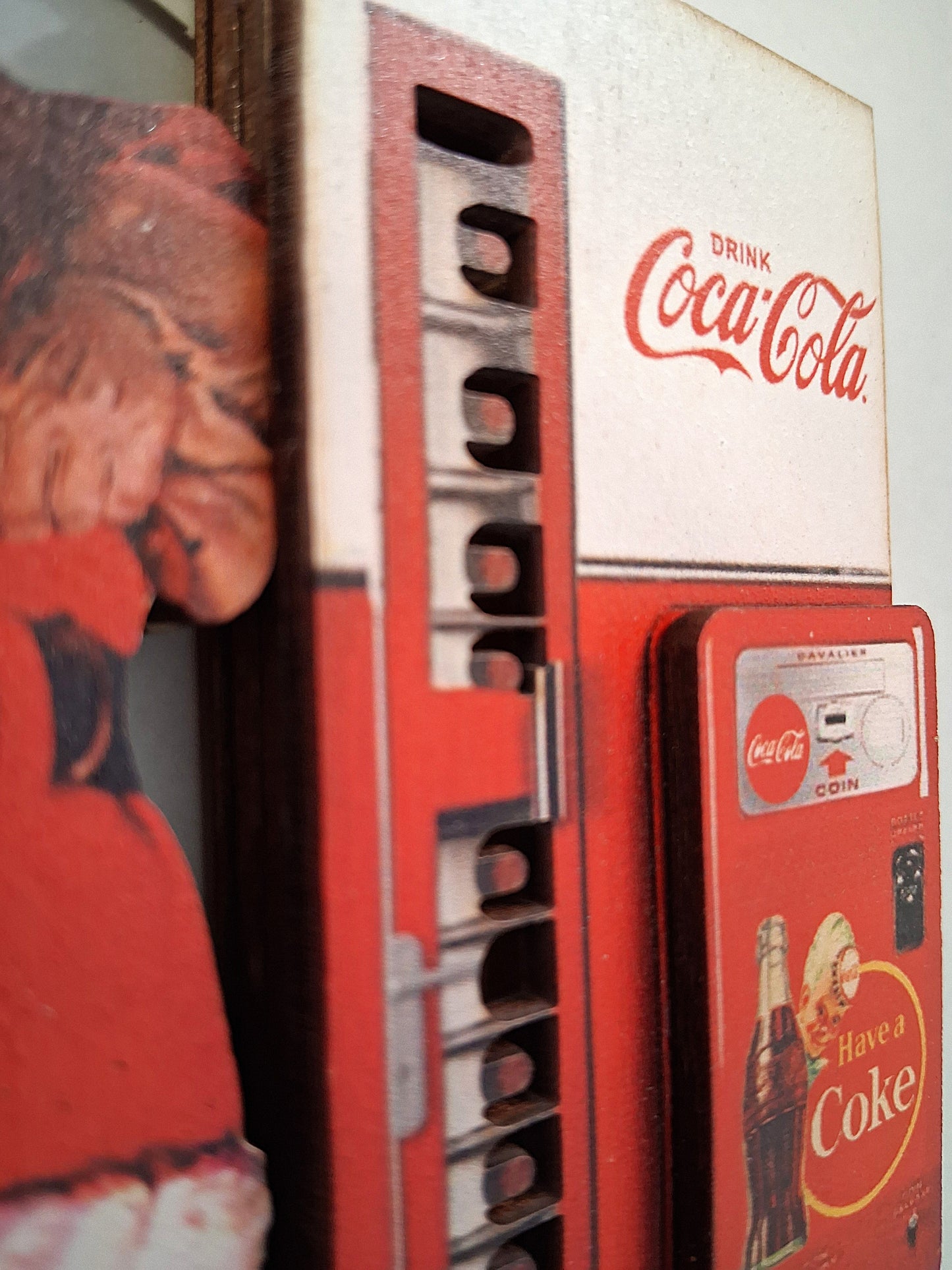 Coca Cola Santa Soda Machine Santa Christmas Tree Ornament by Ginger Cottages