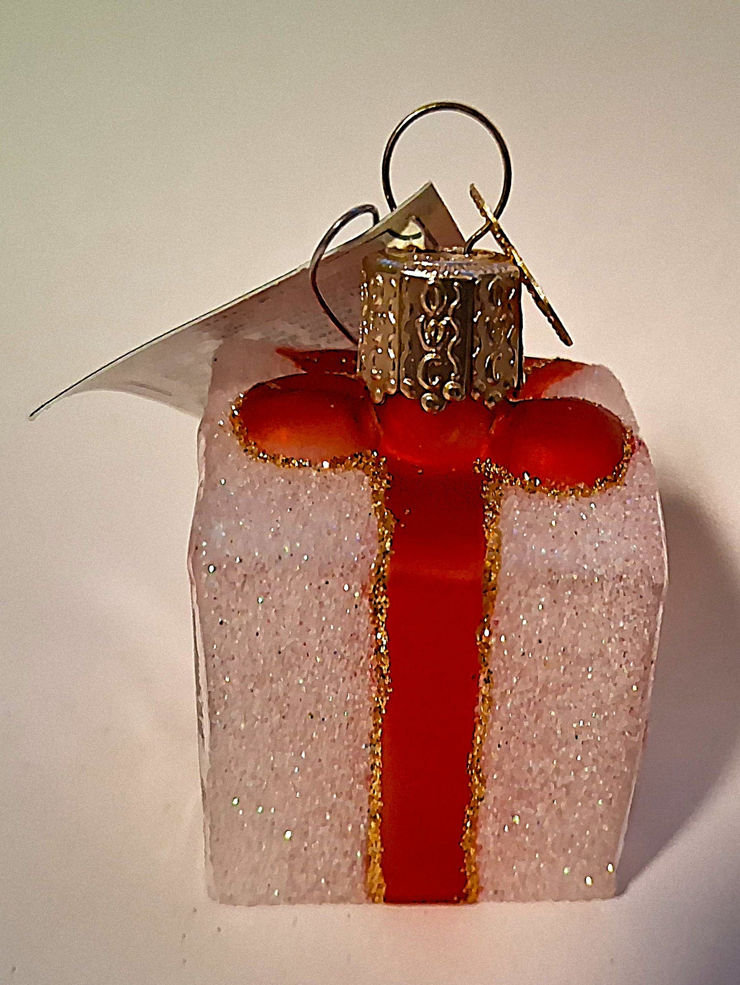 Snowman Ice Cube Shaped Glass Tree Ornament - Inside Out Collection by Old World Christmas