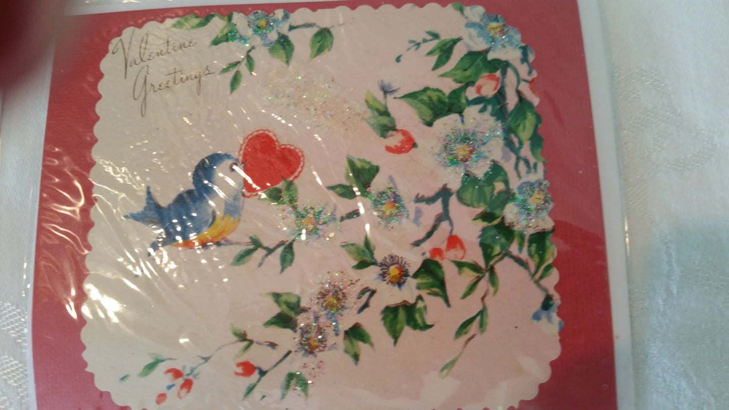Set of 4 Vintage Handmade Valentine's Day Cards