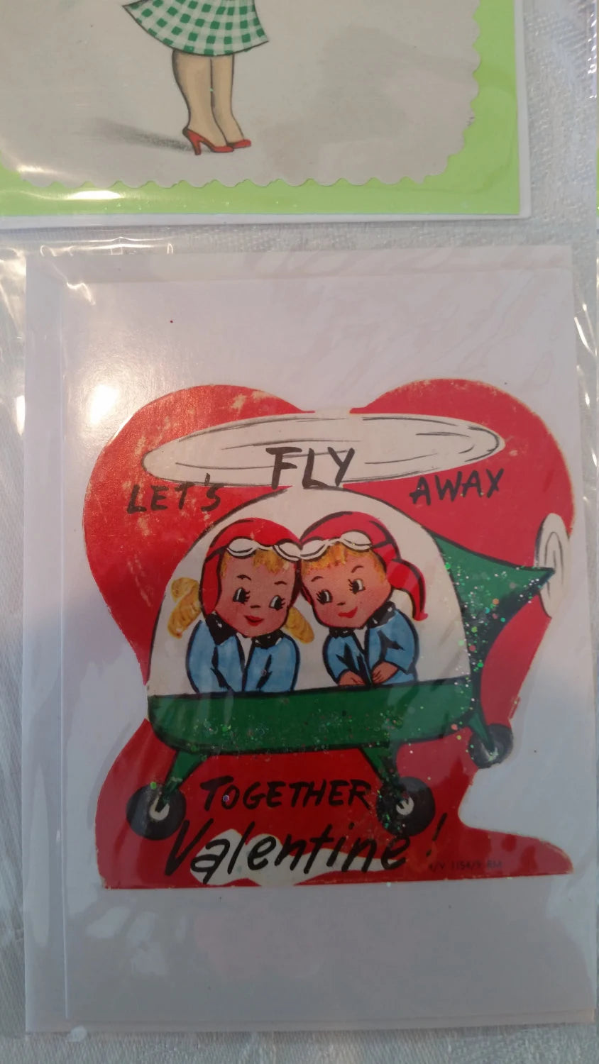 Set of 4 Vintage Handmade Valentine's Day Cards