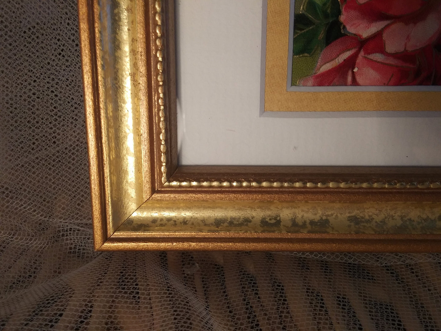 1908 Vintage Framed Best Wishes Postcard