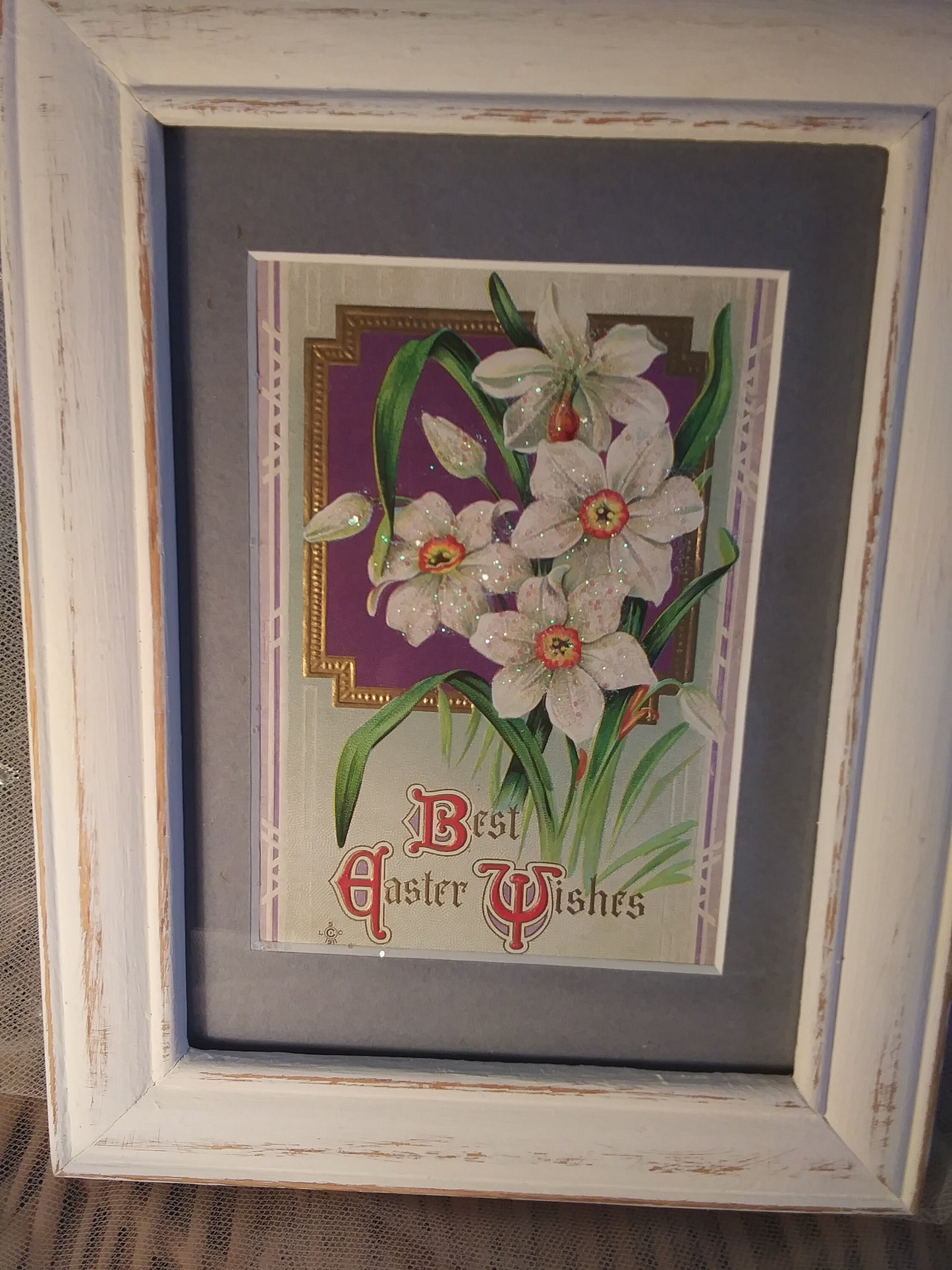 Early 1900's Vintage Framed Picture Postcard