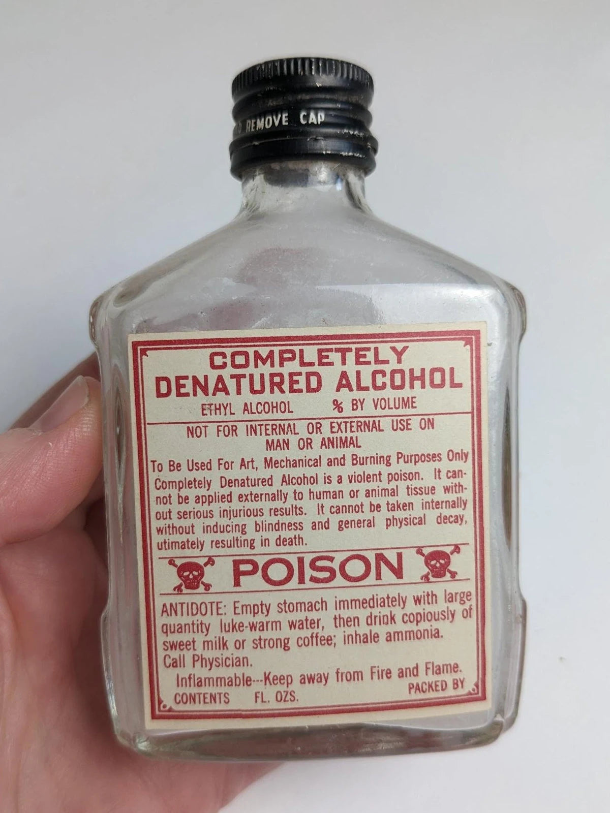 Vintage Antique Style Poison Drug Store Bottles