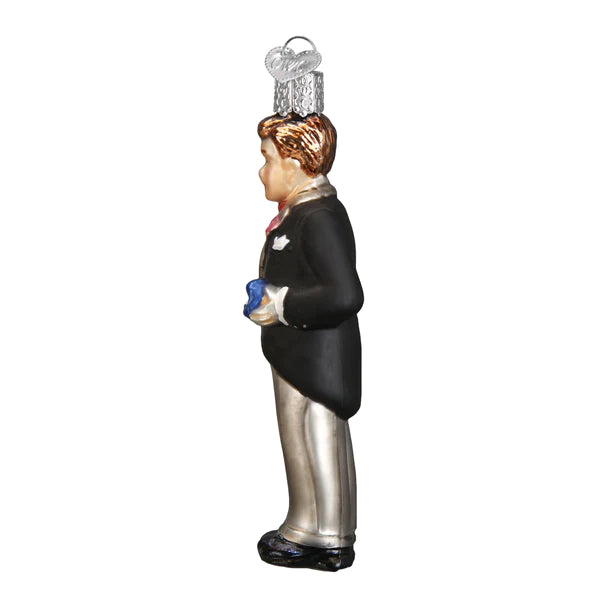 Groom Brunette Old World Christmas Ornament