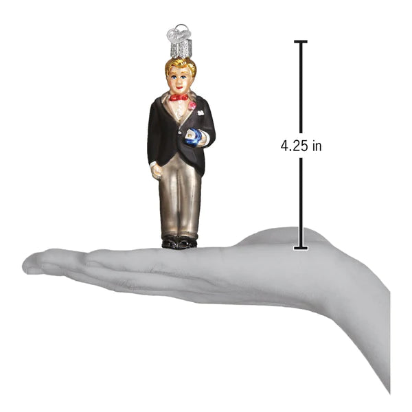 Groom Blonde Old World Christmas Ornament