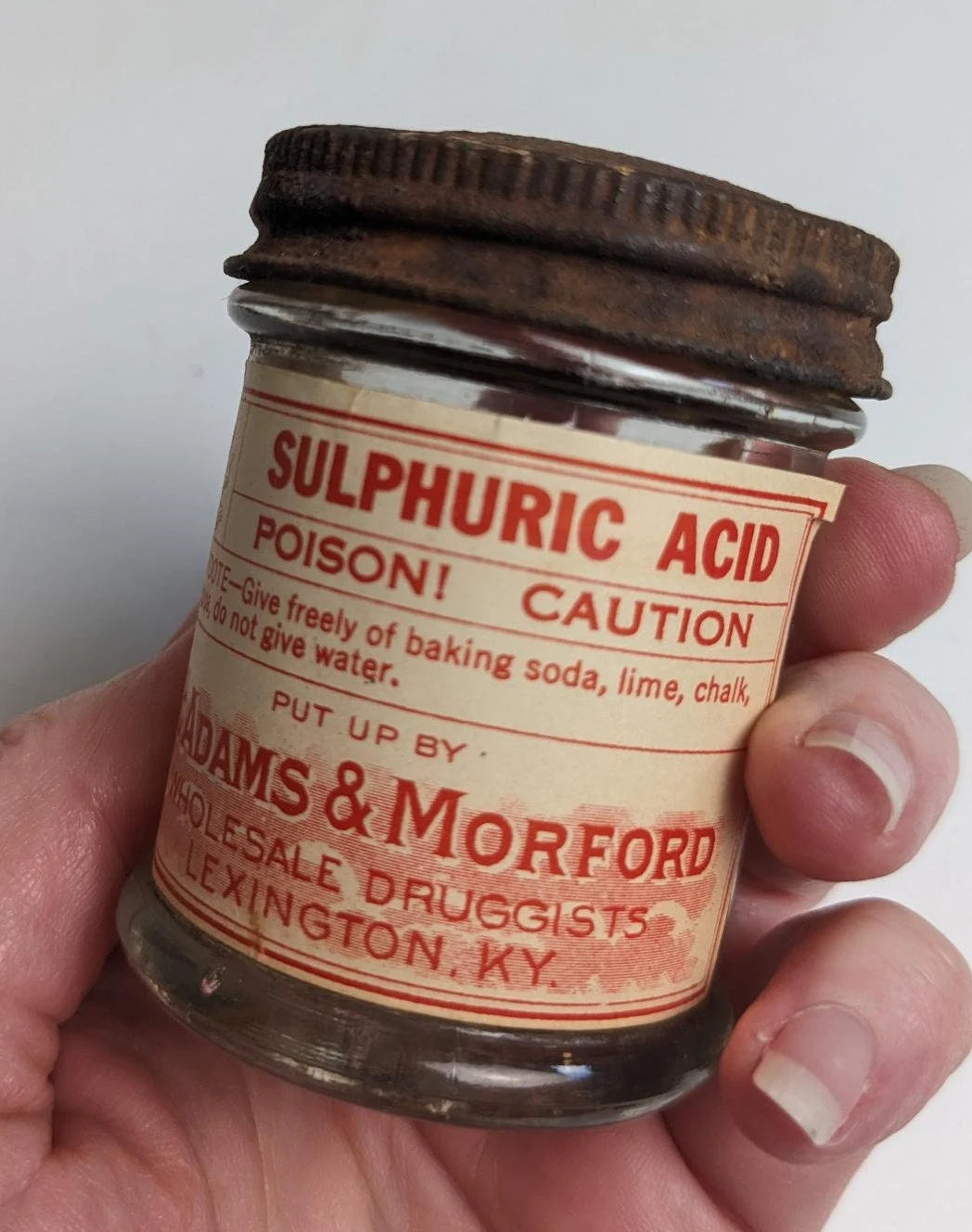 Vintage Antique Style Poison Drug Store Bottles - Methyl Salicylate, Methanol and Sulphiric Acid Labels