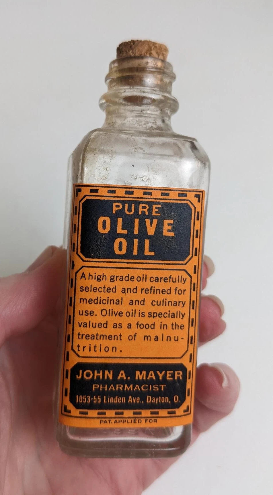 Vintage Antique Style Kitchen Bottles - Olive Oil, Syrup & Wintergreen Extract Labels