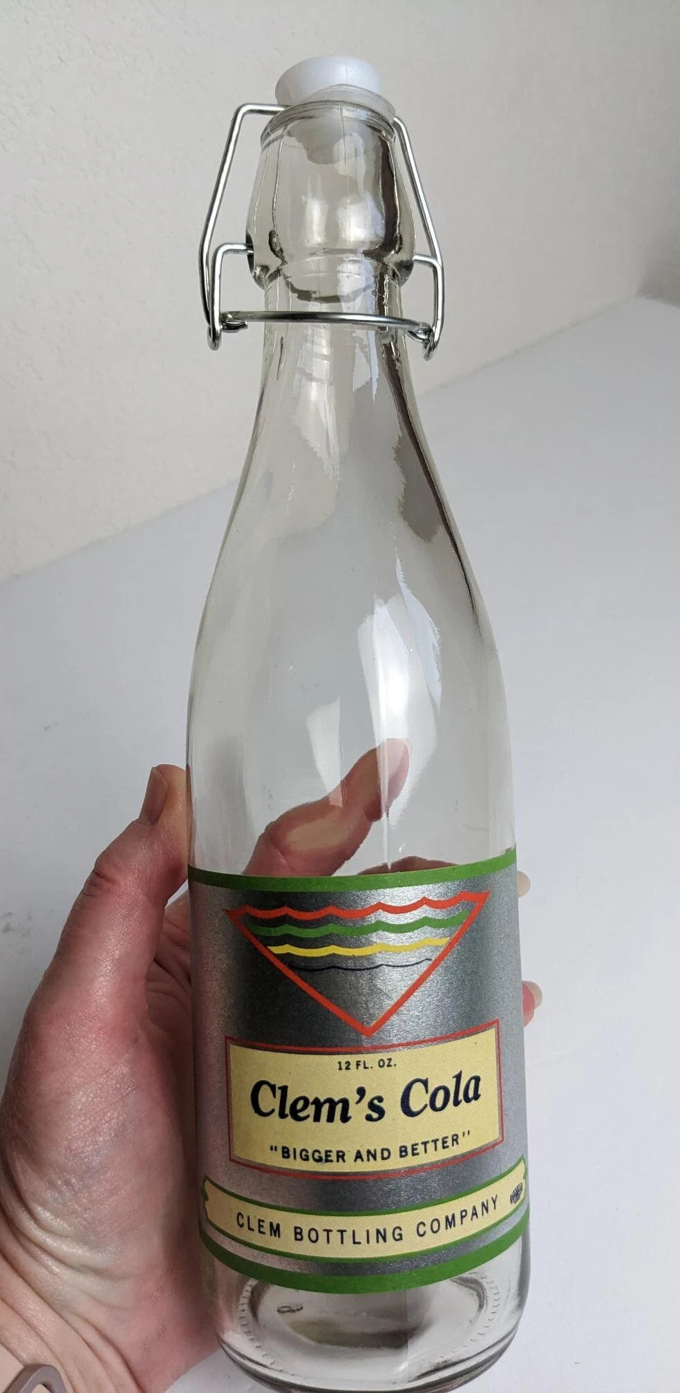 Vintage Antique Style Soda Bottles - Authentic Clem's Cola and Cupid Orange Soda Labels