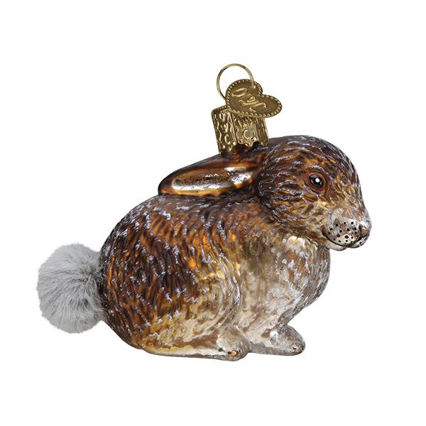 Vintage Cottontail Bunny Old World Christmas Glass Ornament and Easter Basket Gift