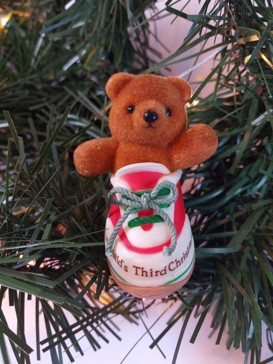 Vintage Hallmark 1985 Child's 3rd Christmas Ornament