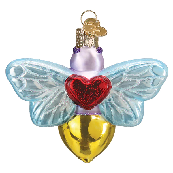 You Light Up My Life Firefly Beetle Blown Glass Hanging Tree Ornament by Old World Christmas