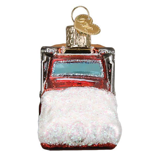 Snow Plow Old World Christmas Blown Glass Tree Ornament
