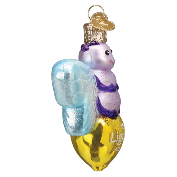 You Light Up My Life Firefly Beetle Blown Glass Hanging Tree Ornament by Old World Christmas