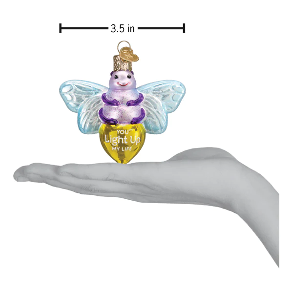 You Light Up My Life Firefly Beetle Blown Glass Hanging Tree Ornament by Old World Christmas