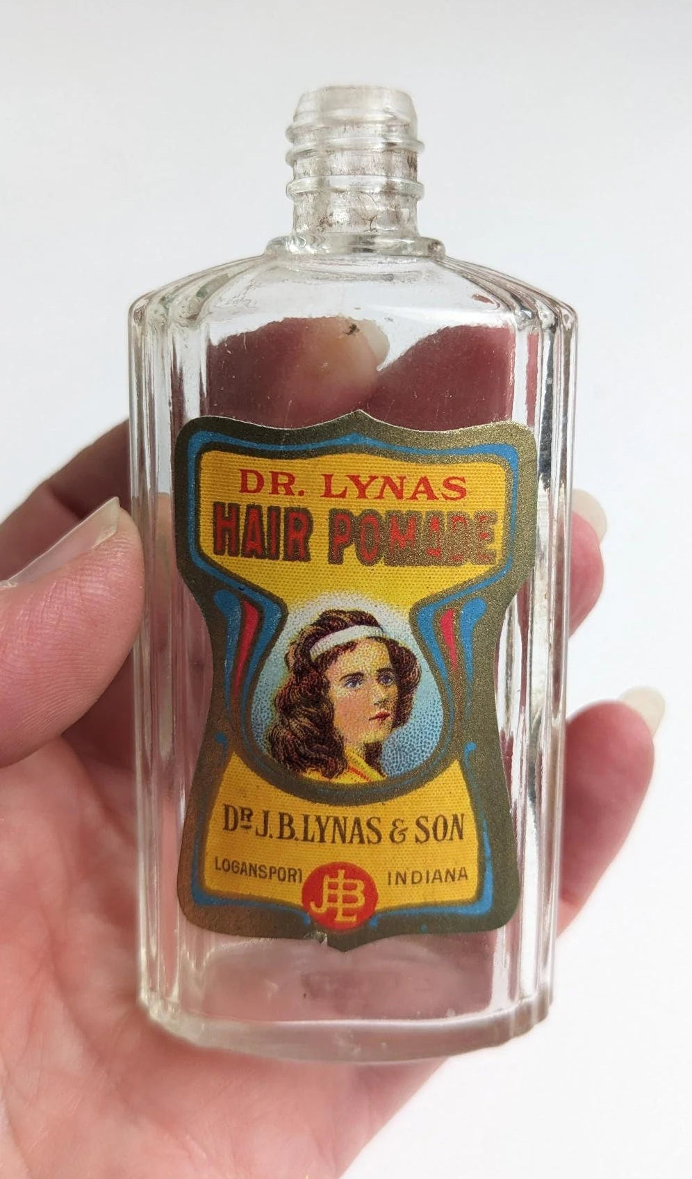 Vintage Antique Style Bottles - Antiseptic Spray and Gargle, Lotion for Eczema, Cucumber Cream and Hair Pomade Labels