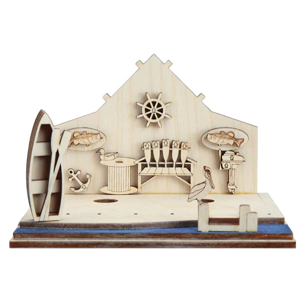 Ginger Cottages Lake House - Old World Christmas Ornament