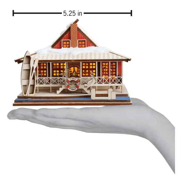 Ginger Cottages Lake House - Old World Christmas Ornament