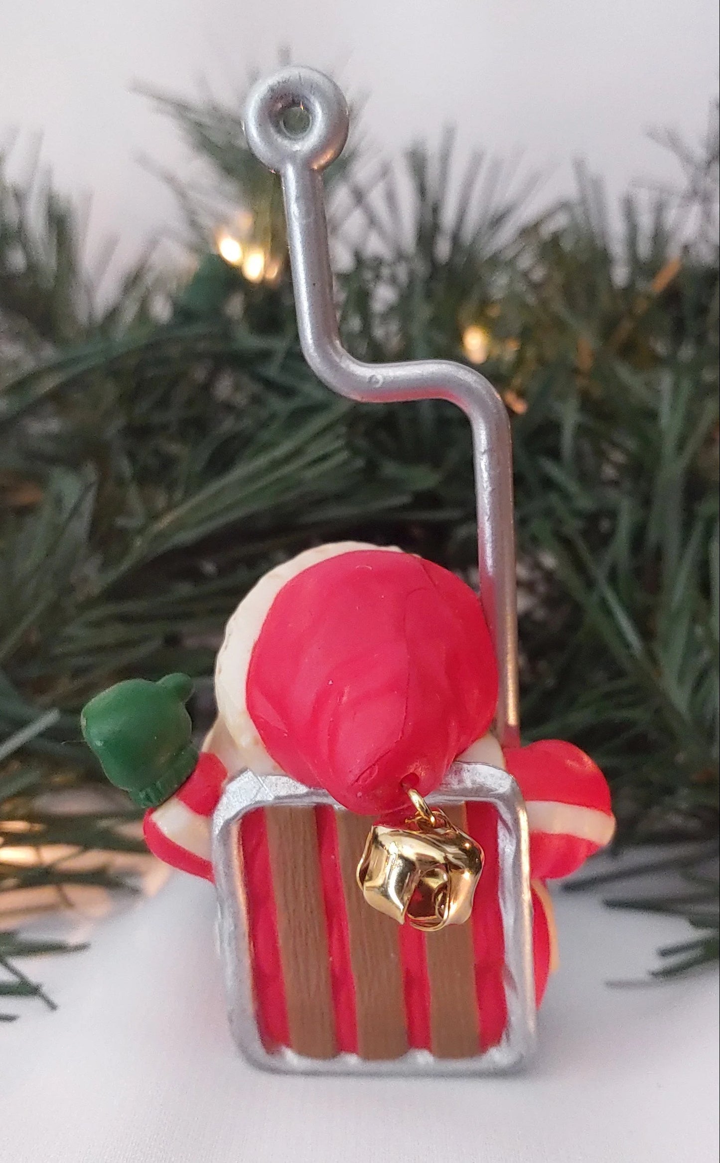 Santa Ski Lift Christmas Ornament