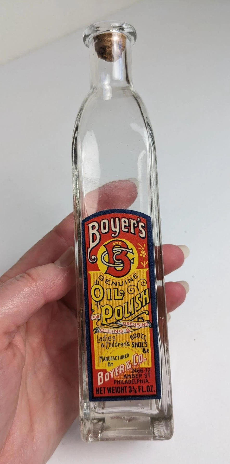Vintage Antique Style Bottles - Authentic Carbolic Acid, Oil Polish and Poison Labels