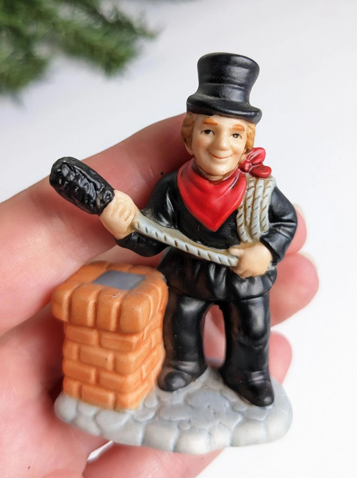 Vintage 1990 Colonial Christmas Village Sylvester Sweeney Figurine