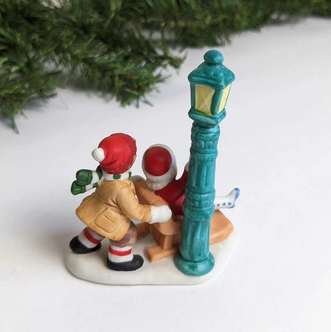 Lefton Colonial Christmas Village Boy & Girl